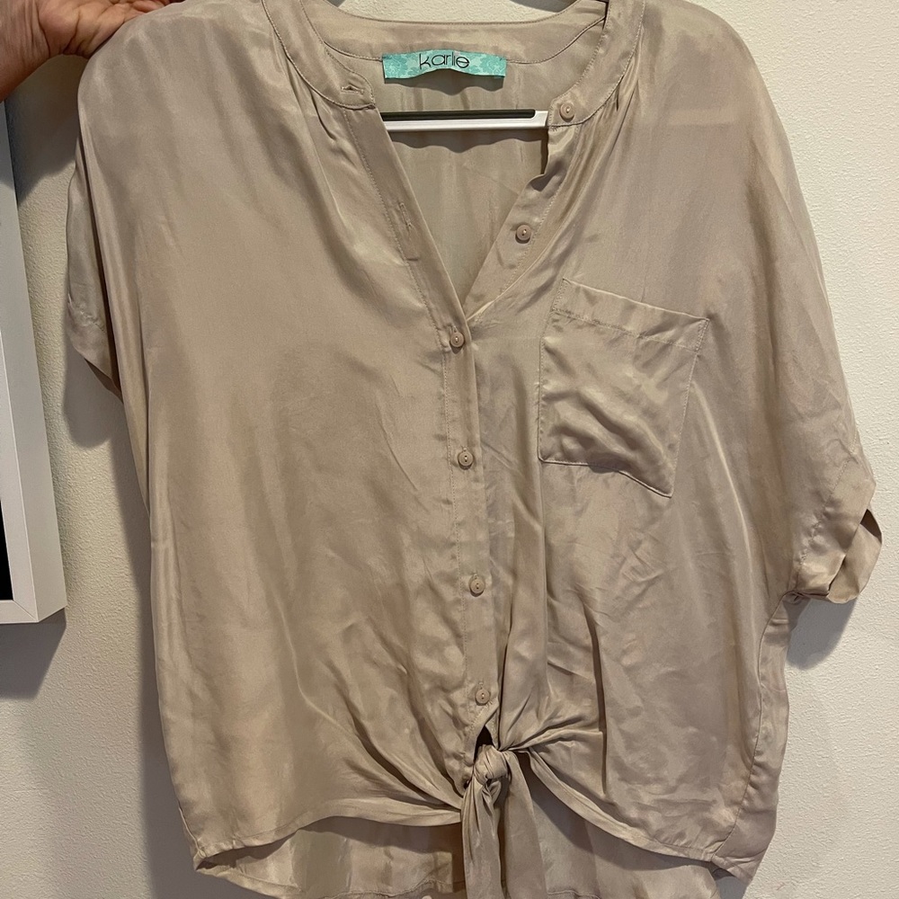 Karlie tie front top